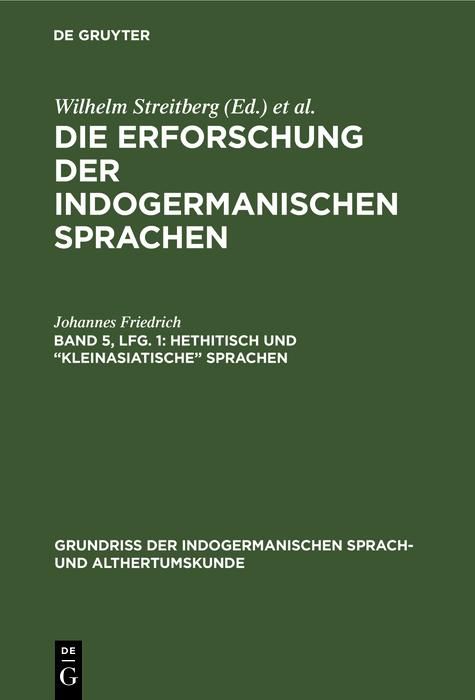 Produktbild: Hethitisch und "kleinasiatische" Sprachen