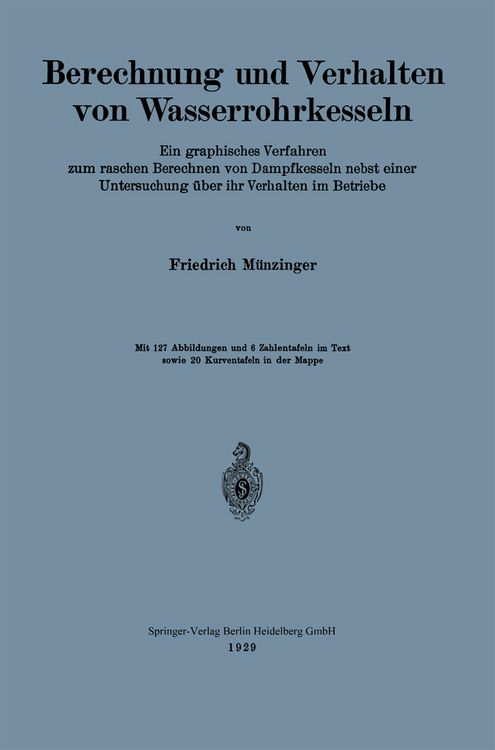 Produktbild: Berechnung und Verhalten von Wasserrohrkesseln