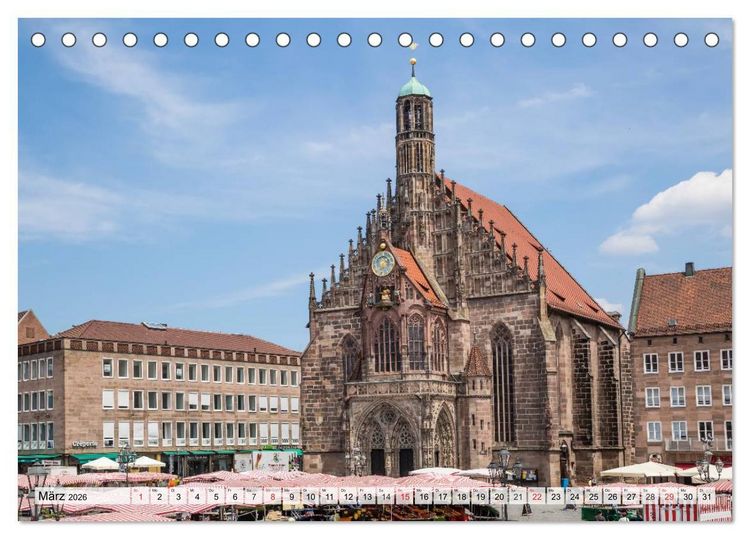 Produktbild: N&Uuml;RNBERG Historisches Stadtherz (Tischkalender 2026 DIN A5 quer), CALVENDO Monatskalender