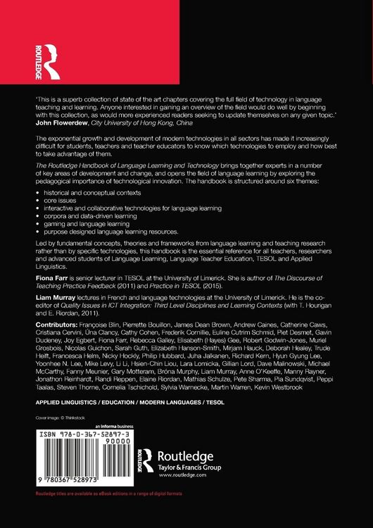 Produktbild: The Routledge Handbook of Language Learning and Technology