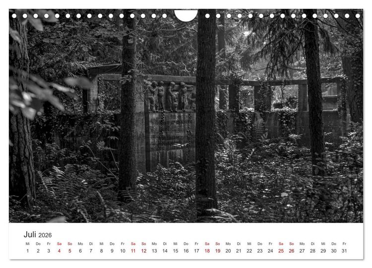 Produktbild: Wachgek&uuml;sst - Vom Zauber der Vergangenheit - S&uuml;dwestkirchhof Stahnsdorf (Wandkalender 2026 DIN A4 quer), CALVENDO Monatskalender