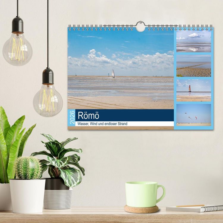 Produktbild: R&ouml;m&ouml; - Wasser, Wind und endloser Strand (Wandkalender 2026 DIN A4 quer), CALVENDO Monatskalender
