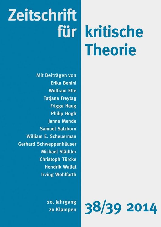Produktbild: Zeitschrift f&uuml;r kritische Theorie / Zeitschrift f&uuml;r kritische Theorie, Heft 38/39