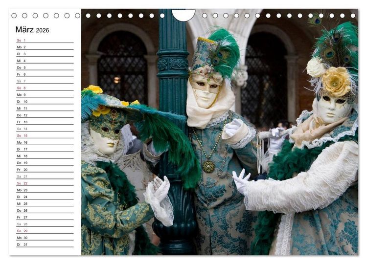 Produktbild: Carnevale di Venezia 2026 (Wandkalender 2026 DIN A4 quer), CALVENDO Monatskalender
