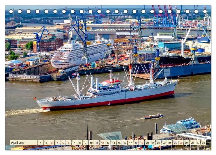 Produktbild: Hamburg - meine Stadt mit viel Herz (Tischkalender 2026 DIN A5 quer), CALVENDO Monatskalender