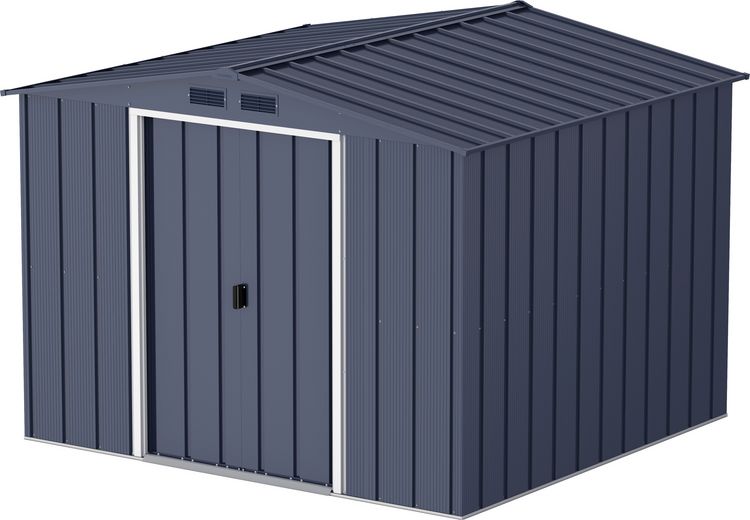 Produktbild: Metall Ger&auml;tehaus 262x234 Gartenhaus Schiebet&uuml;ren