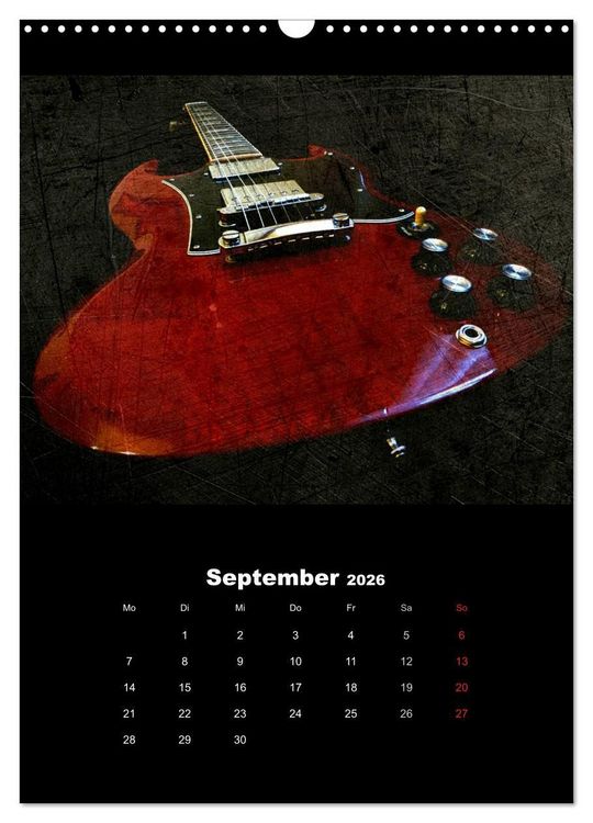 Produktbild: Vintage Gitarren (Wandkalender 2026 DIN A3 hoch), CALVENDO Monatskalender