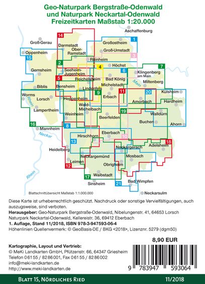 Produktbild: Blatt 15, N&ouml;rdliches Ried - Naturschutzgebiet K&uuml;hkopf-Knoblochsaue