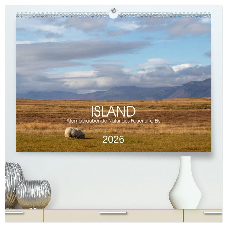 Produktbild: ISLAND Atemberaubende Natur aus Feuer und Eis (hochwertiger Premium Wandkalender 2026 DIN A2 quer), Kunstdruck in Hochglanz