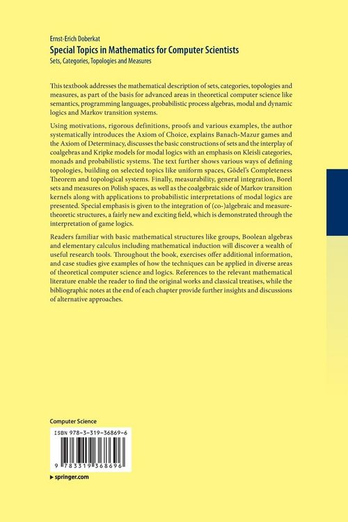 Produktbild: Special Topics in Mathematics for Computer Scientists