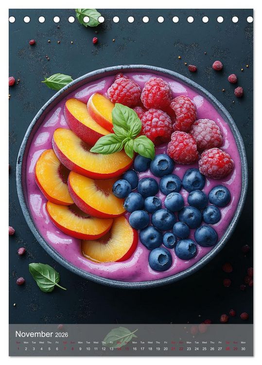 Produktbild: Smoothie Bowl Bliss (Desk Calendar 2026 DIN A5 portrait), CALVENDO 12 Month DeskCalendar