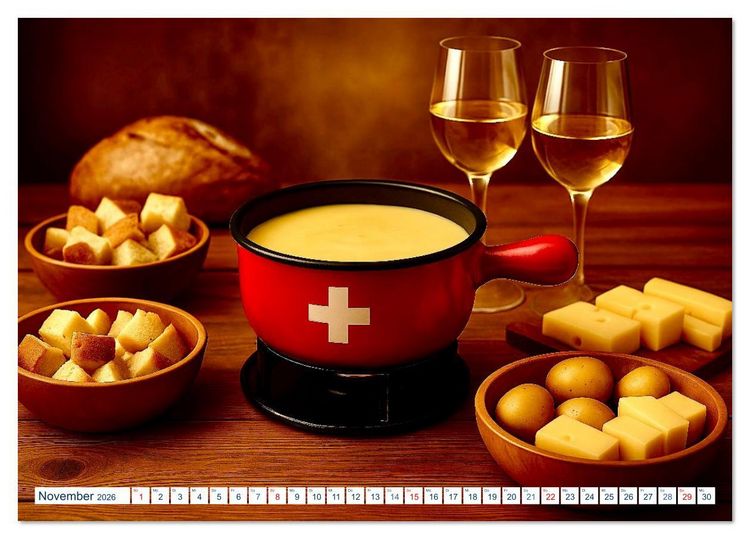 Produktbild: Typisch Schweiz (Tischkalender 2026 DIN A5 quer), CALVENDO Monatskalender