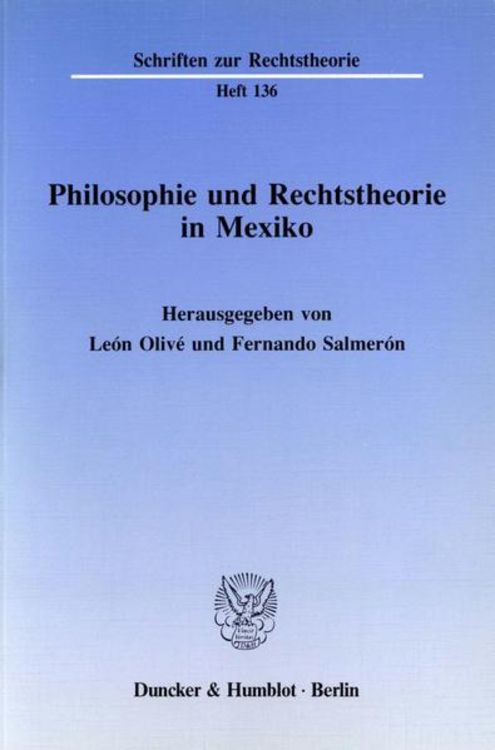 Produktbild: Philosophie und Rechtstheorie in Mexiko.