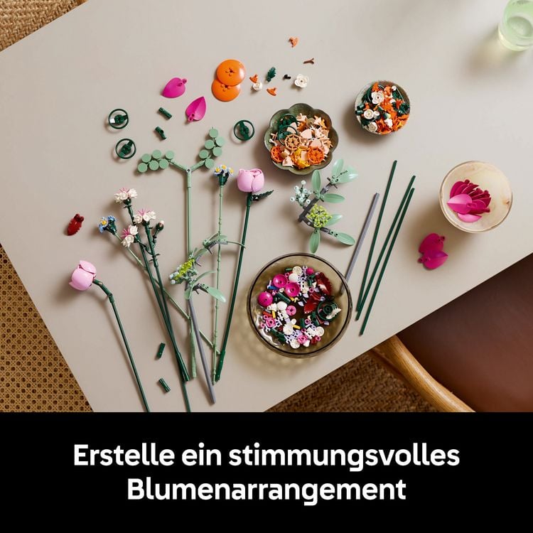Produktbild: LEGO Botanicals 10342 Sch&ouml;ner Rosafarbener Blumenstrau&szlig;, Kunstblumen