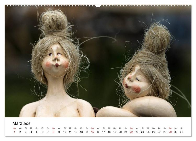 Produktbild: Tausendsch&ouml;n - handgeferigte Tonwesen (hochwertiger Premium Wandkalender 2026 DIN A2 quer), Kunstdruck in Hochglanz