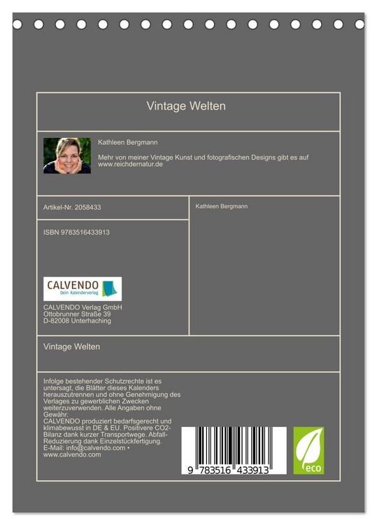 Produktbild: Vintage Welten (Tischkalender 2026 DIN A5 hoch), CALVENDO Monatskalender