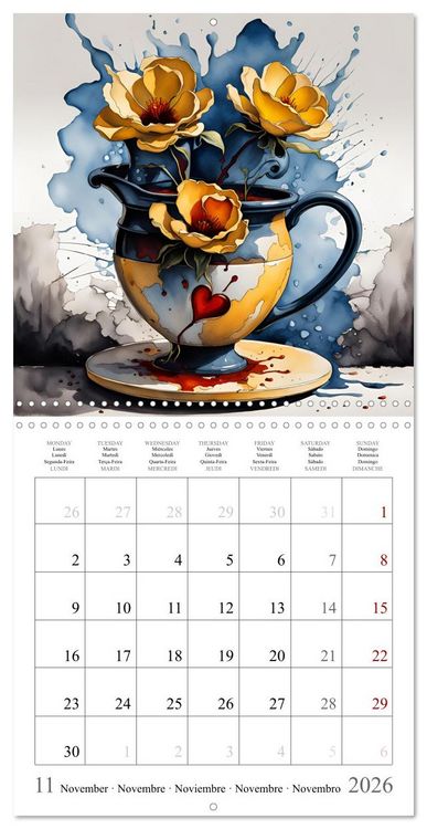 Produktbild: Enchanting mugs (Wall Calendar 2026 12 &times; 12 Inch) CALVENDO 12 Month Wall Calendar