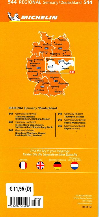 Produktbild: Michelin Th&uuml;ringen, Sachsen