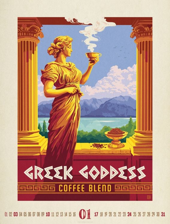 Produktbild: Coffee Time Kaffee-Plakate-Kalender 2027