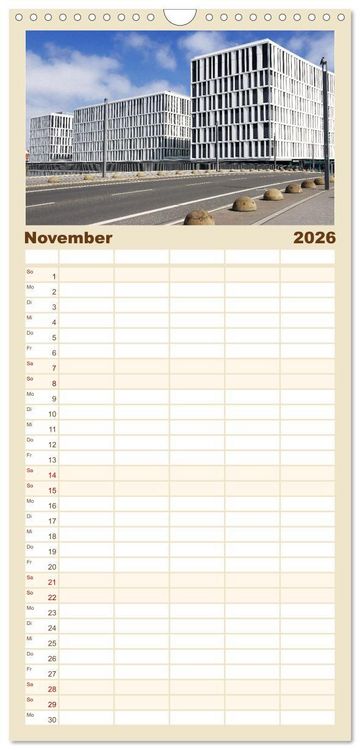 Produktbild: Familienplaner 2026 - In Berlins Mitte mit 5 Spalten (Wandkalender, 21 x 45 cm) CALVENDO