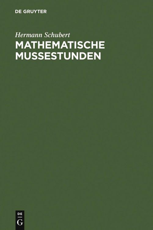 Produktbild: Mathematische Mu&szlig;estunden