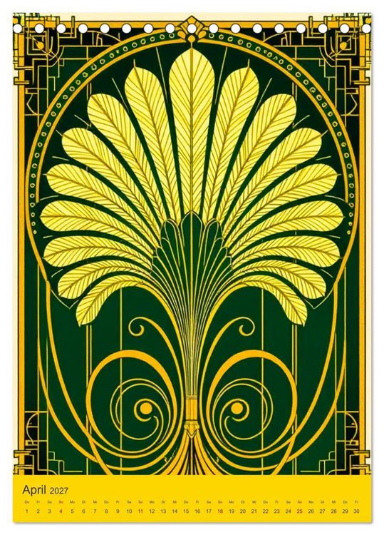 Produktbild: Art Deco Luxury &ndash; Golden Twenties (Tischkalender 2027 DIN A5 hoch), CALVENDO Monatskalender