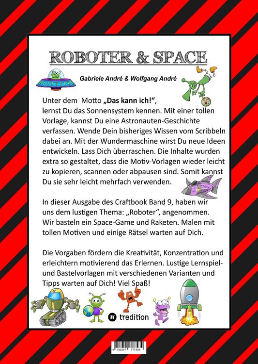 Produktbild: Craftbook - Roboter - Space Game - Coole Motive - R&auml;tsel - Storytelling - Raketen Basteln - Sonnensystem - Ufo