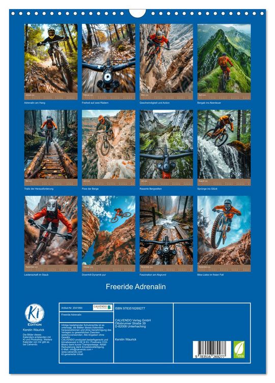 Produktbild: Freeride Adrenalin (Wandkalender 2026 DIN A3 hoch), CALVENDO Monatskalender