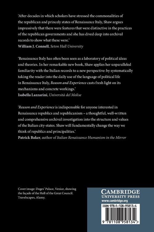Produktbild: Reason and Experience in Renaissance Italy