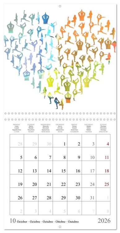 Produktbild: Your personalised yoga planner (Wall Calendar 2026 12 &times; 12 Inch) CALVENDO 12 Month Wall Calendar