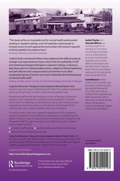 Produktbild: Cognitive Behaviour Therapy for Acute Inpatient Mental Health Units
