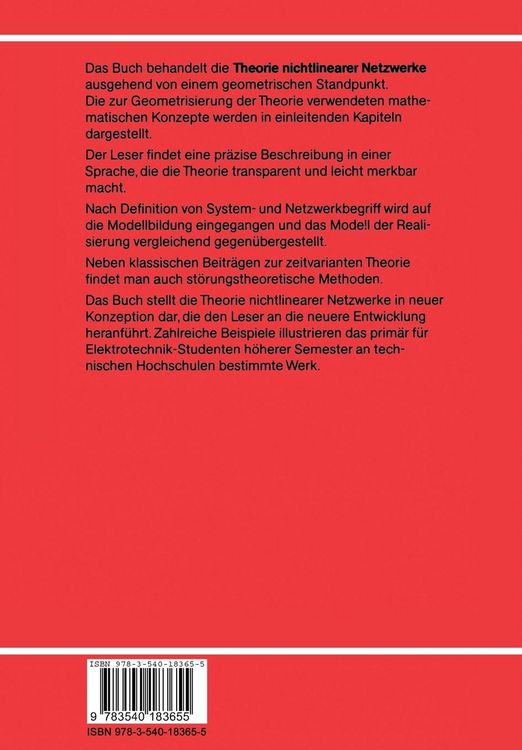 Produktbild: Theorie nichtlinearer Netzwerke