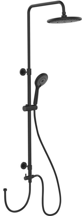 Produktbild: Duschsystem Watersaving Schwarz, bis zu 40 % Wasserersparnis