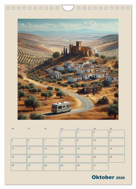 Produktbild: Traumreisen im Wohnmobil (Wandkalender 2026 DIN A4 hoch), CALVENDO Monatskalender