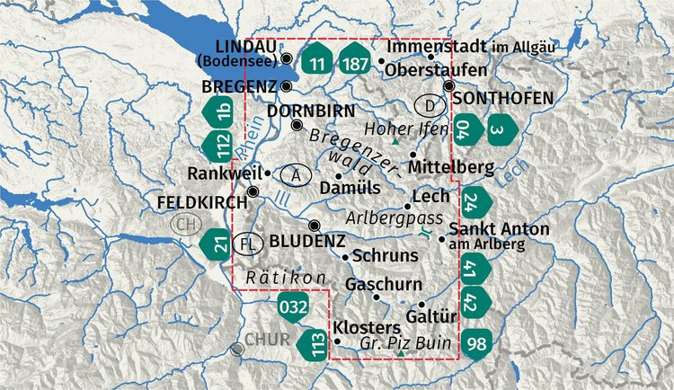Produktbild: KOMPASS Wanderkarten-Set 292 Vorarlberg (2 Karten) 1:50.000