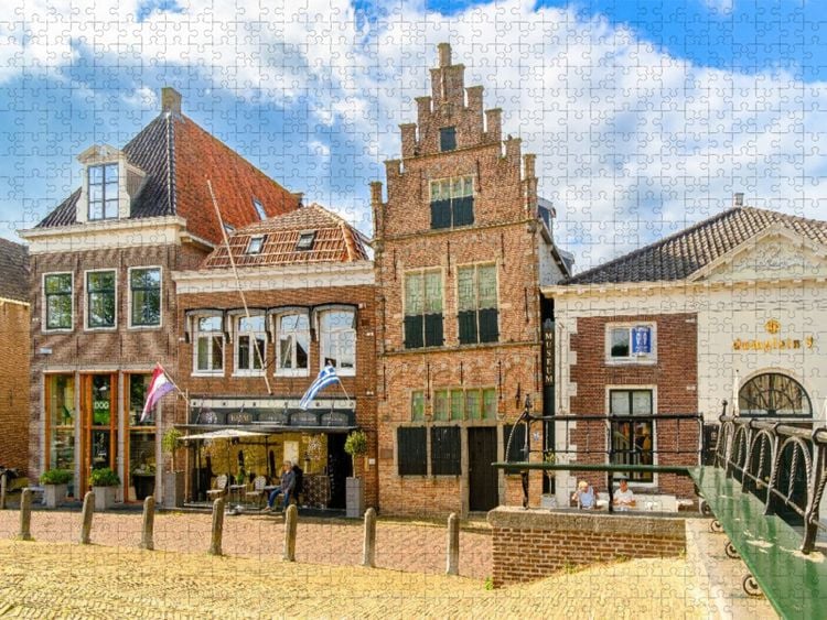 Produktbild: CALVENDO Puzzle Edam, Damplein | 1000 Teile Lege-Gr&ouml;&szlig;e 64x48cm Foto-Puzzle f&uuml;r gl&uuml;ckliche Stunden