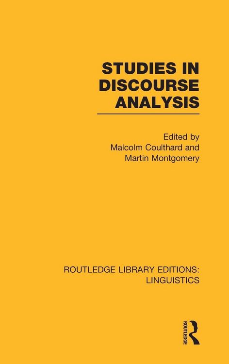 Produktbild: Studies in Discourse Analysis (RLE Linguistics B