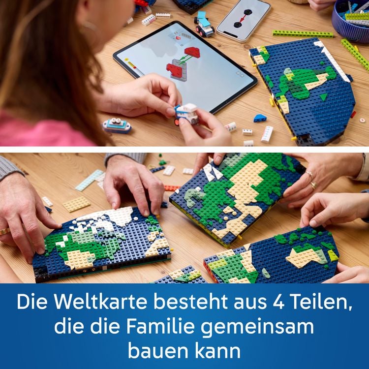 Produktbild: LEGO Reiseerinnerungen, Spielzeugweltkarte, Geschenk f&uuml;r Familien 41838