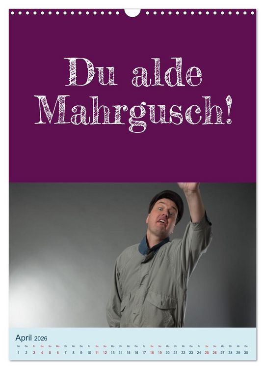 Produktbild: Erzgebirgischer Mundartkalender (Wandkalender 2026 DIN A3 hoch), CALVENDO Monatskalender