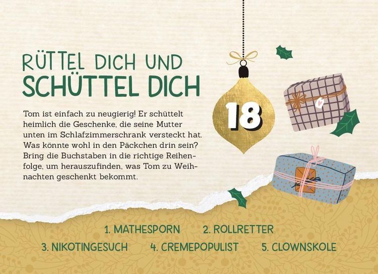 Produktbild: 24 Adventsr&auml;tsel I Die perfekte Ablenkung vom Weihnachtsstress