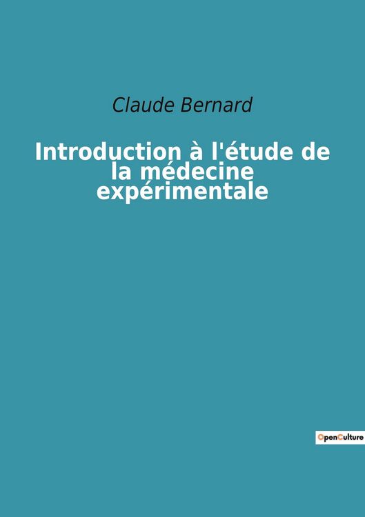 Produktbild: Introduction &agrave; l'&eacute;tude de la m&eacute;decine exp&eacute;rimentale