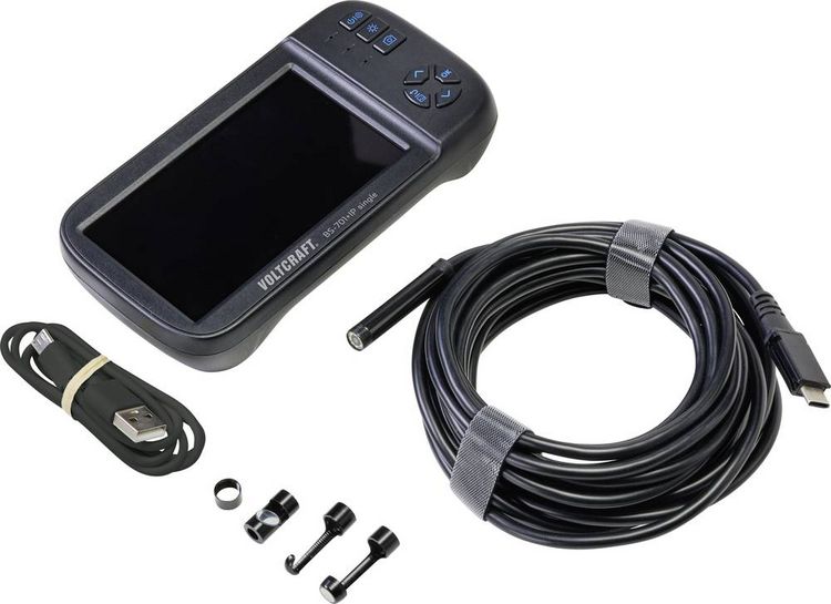 Produktbild: VOLTCRAFT BS-701SE+IP single lens (1 Kamera) Endoskop Sonden-&Oslash;: 8mm Sonden-L&auml;nge: 5m