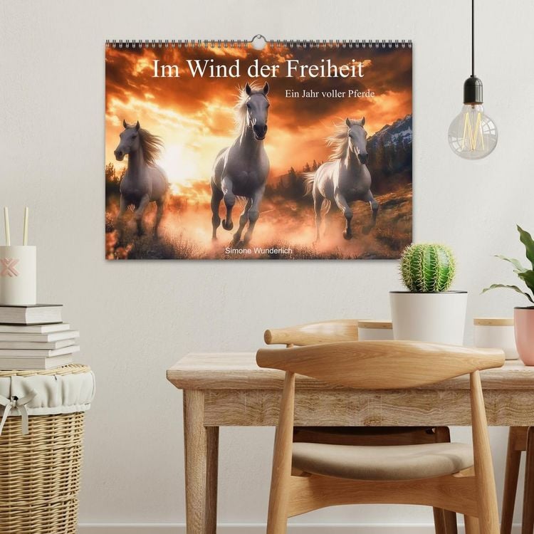 Produktbild: Im Wind der Freiheit - Ein Jahr voller Pferde (Wandkalender 2026 DIN A3 quer), CALVENDO Monatskalender