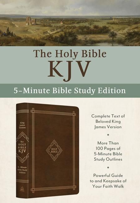 Produktbild: The Holy Bible Kjv: 5-Minute Bible Study Edition [Classic Hickory]