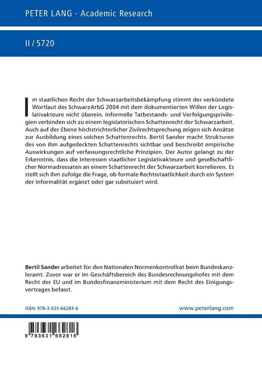 Produktbild: Schattenrecht der Schwarzarbeit
