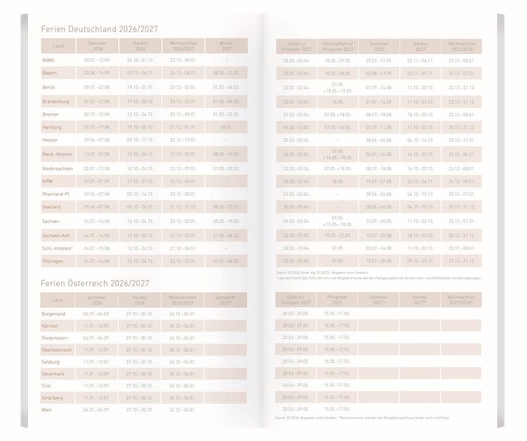 Produktbild: Monatskalender A6+ Pocket slim 2027