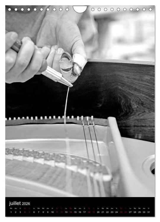 Produktbild: Au son du piano (Calendrier mural 2026 DIN A4 horizontal), CALVENDO calendrier mensuel