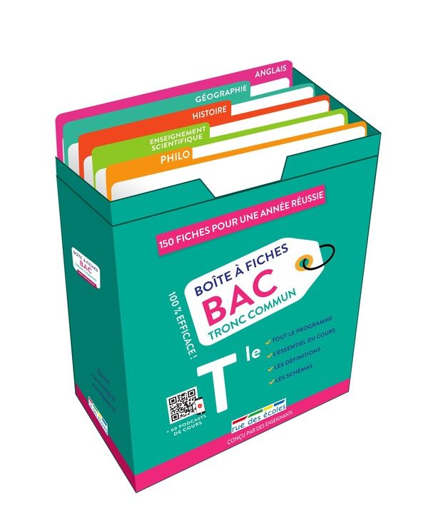 Produktbild: Boite a fiches bac tronc commun