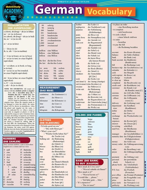 Produktbild: German Vocabulary