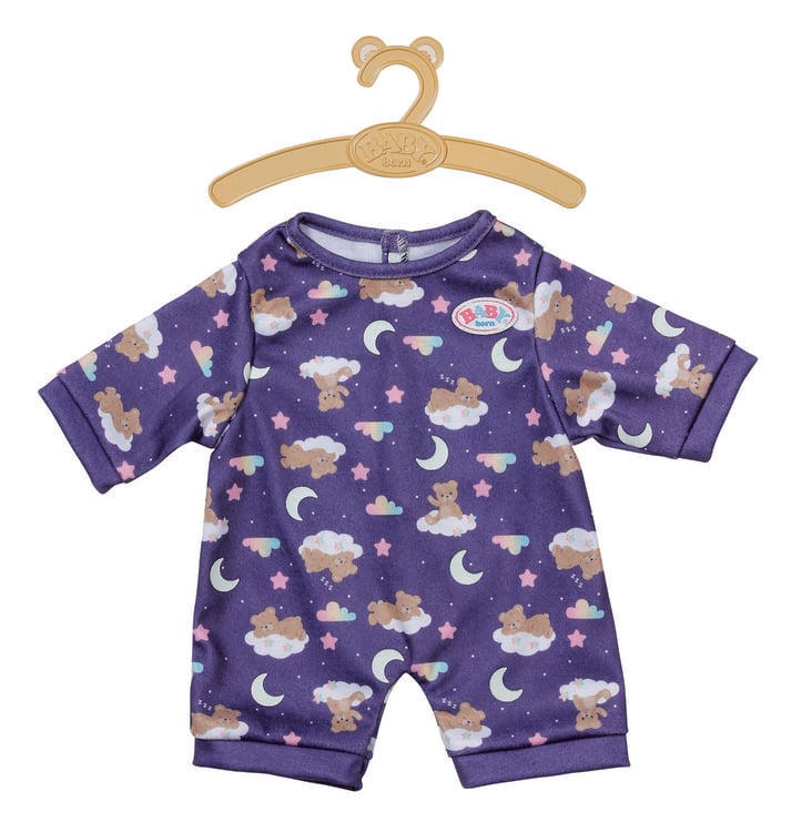 Produktbild: Zapf Creation BABY born Teddy mit Schlafanzug lila leuchtet im Dunkeln